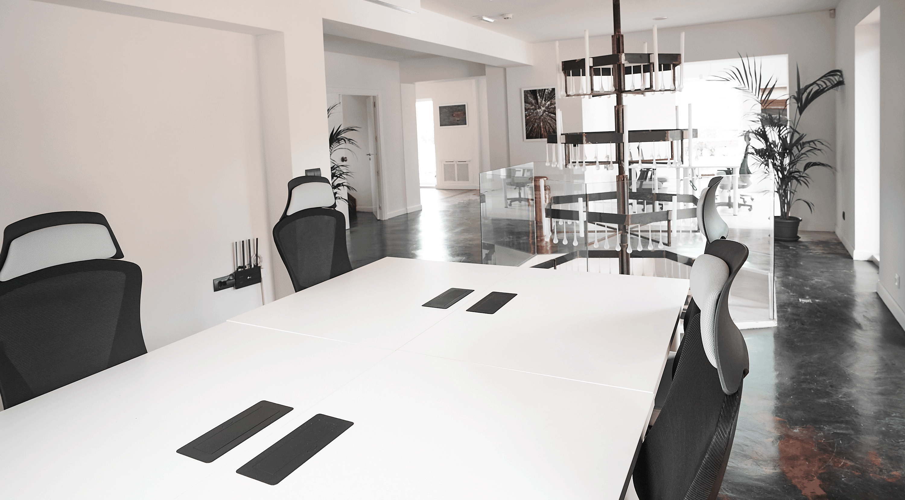Concepto de diseño de cómo funciona un espacio coworking
