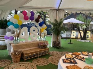 Jardín con servicio de catering en La Casa Nº10 para celebrar cumpleaños